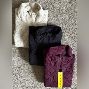 Signature Women's Quilted Active Vest Set of 3